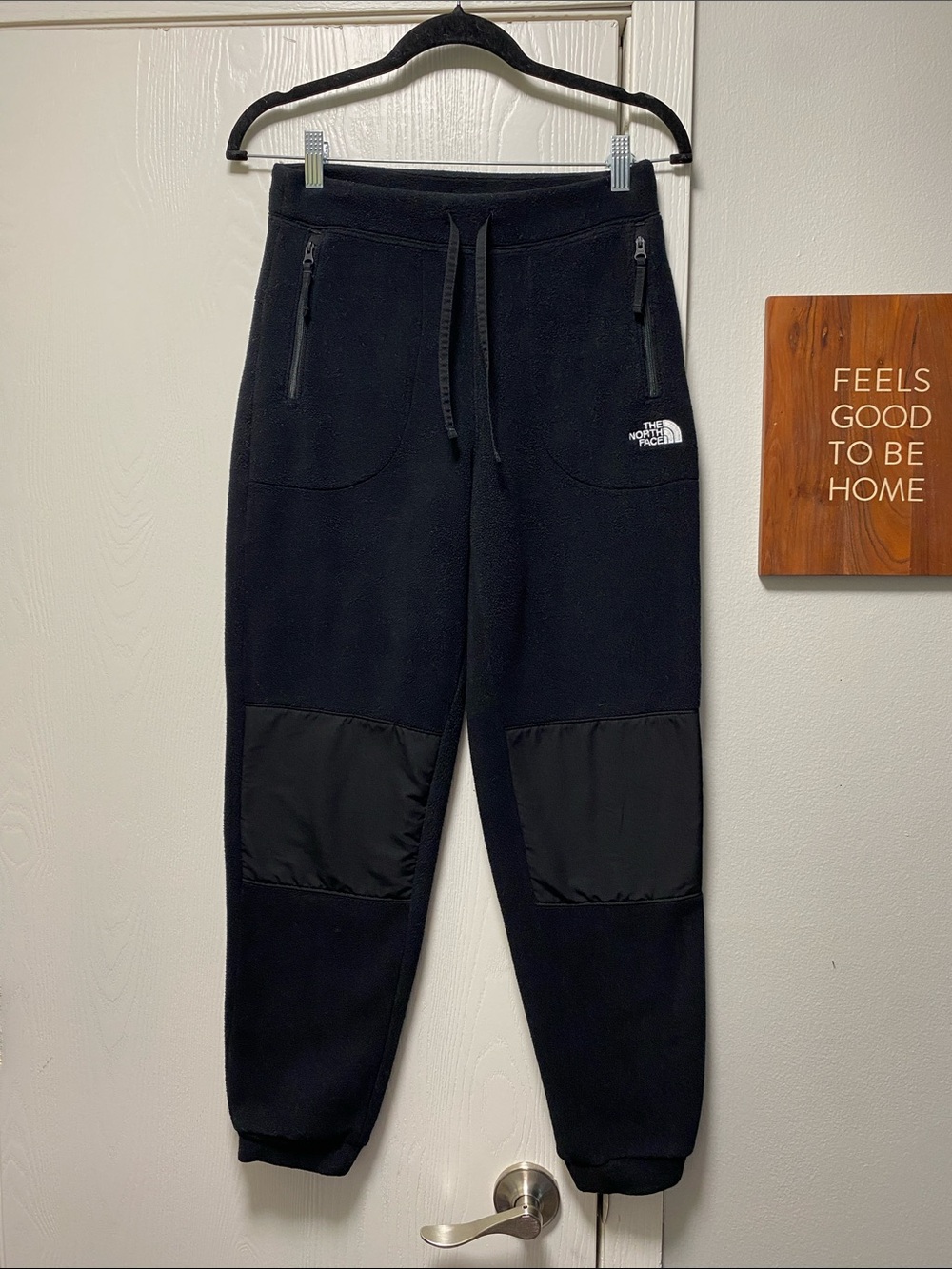 The North Face Women’s Black Fleece Jogger Sweatpants Zip Pockets XS Polartec 1